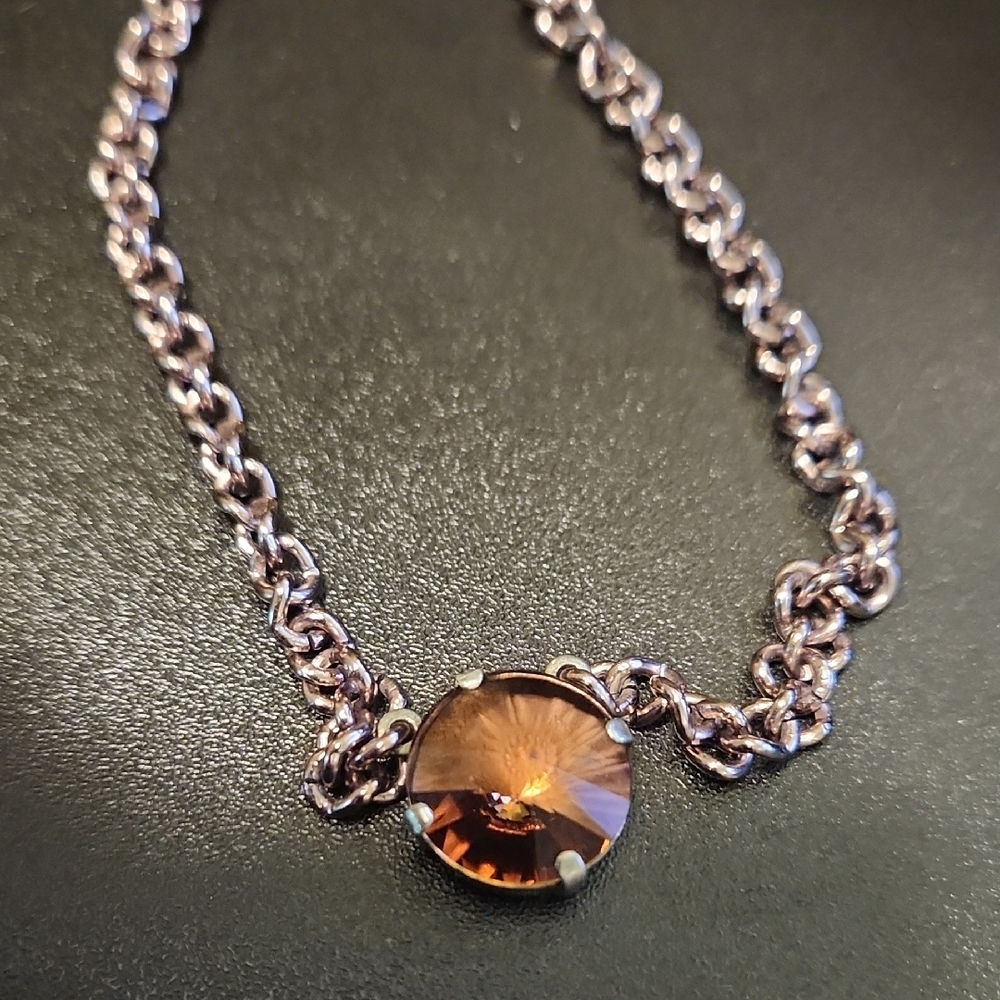 Sabika Brown Crystal Necklace